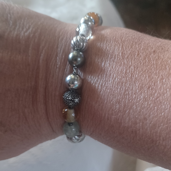 David Yurman Elements Bracelet, Gemstones, Diamonds and Sterling Silver - Picture 12 of 13